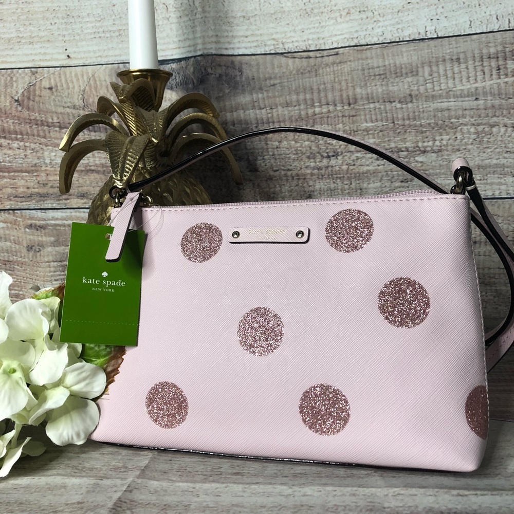 Kate Spade Pink Polka Dot Crossbody Bag Ramey Haven Lane
